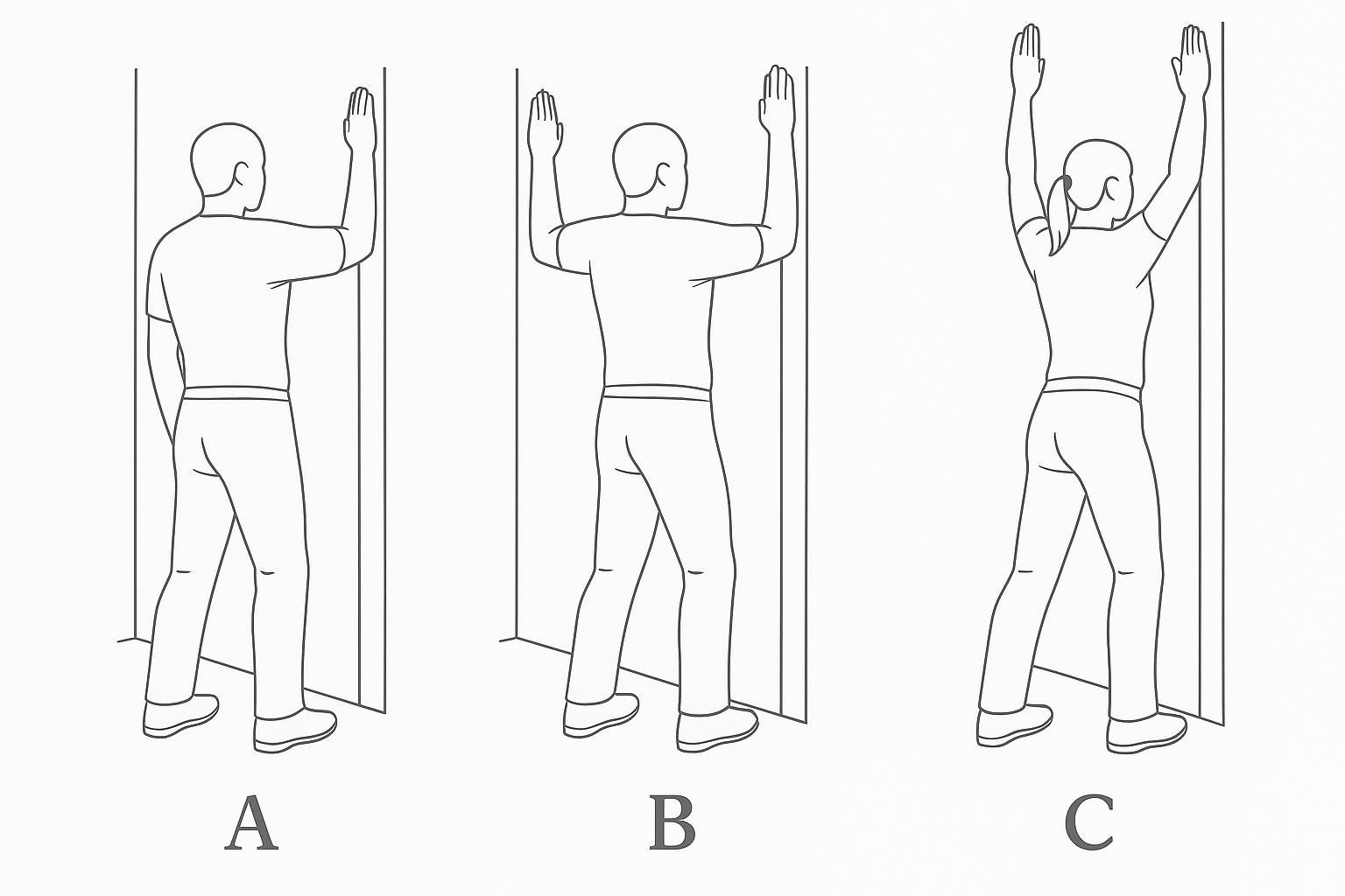 door way stretch rhomboids pain